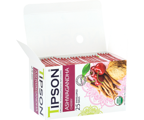 Organic Ashwagandha With Cherry - 25 Enveloped Tea Bags