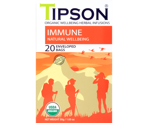 Tipson Immune - Natural Wellbeing - 20 Enveloped Tea Bags