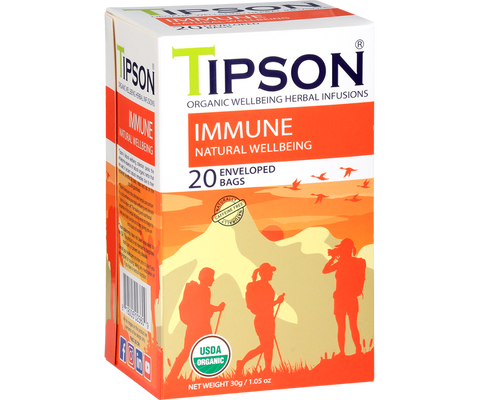 Tipson Immune - Natural Wellbeing - 20 Enveloped Tea Bags