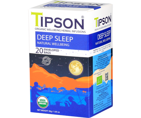 Tipson Deep Sleep - Natural Wellbeing - 20 Enveloped Tea Bags