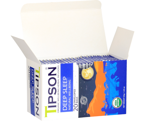 Tipson Deep Sleep - Natural Wellbeing - 20 Enveloped Tea Bags