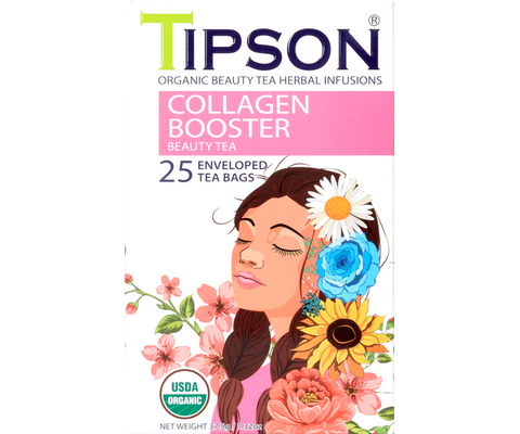 Organic Beauty Tea Collagen Booster - 25 Enveloped Tea Bags