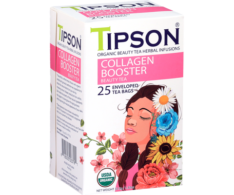 Organic Beauty Tea Collagen Booster - 25 Enveloped Tea Bags