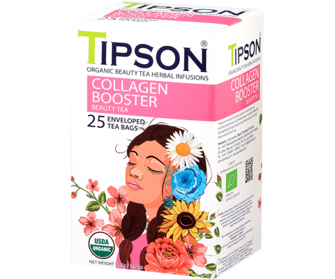 Organic Beauty Tea Collagen Booster - 25 Enveloped Tea Bags