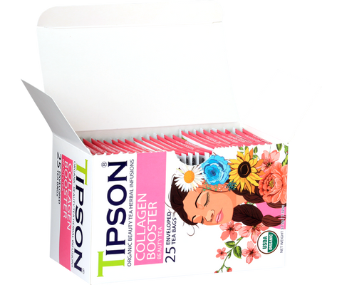 Organic Beauty Tea Collagen Booster - 25 Enveloped Tea Bags