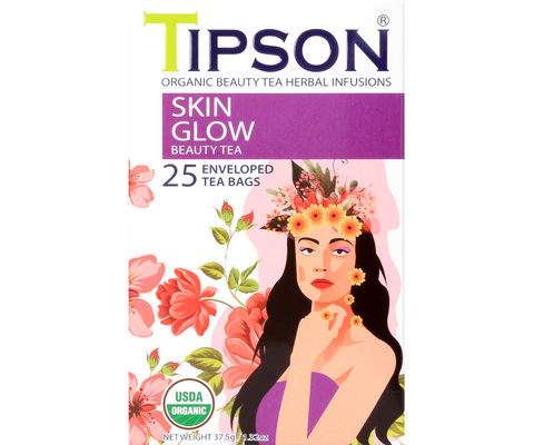 Organic Beauty Tea Skin Glow - 25 Enveloped Tea Bags