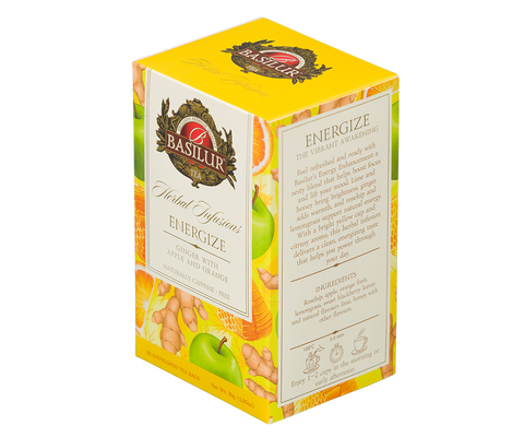 Basilur Energize Herbal Tea - 20 Enveloped Tea Bags