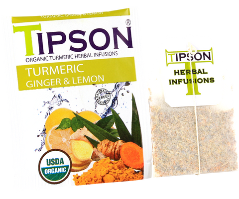 Organic Turmeric Ginger & Lemon - 25 Enveloped Tea Bags